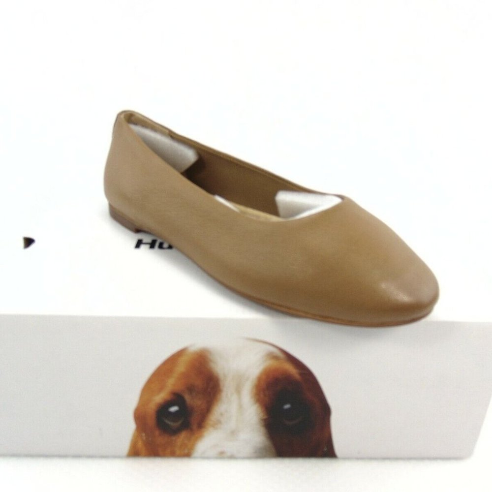 Hush Puppies Tan Leather Kendal Ballet Flats  7 ( Eur 38 ) M NWT HW06659-236
